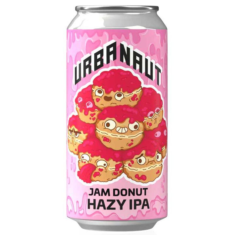 Urbanaut Jam Donut Hazy IPA 5.6% 440ml image number 0