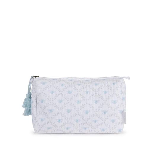 Sophie Allport Wash Bag Quilted Cotton Large - Bees & Leaves