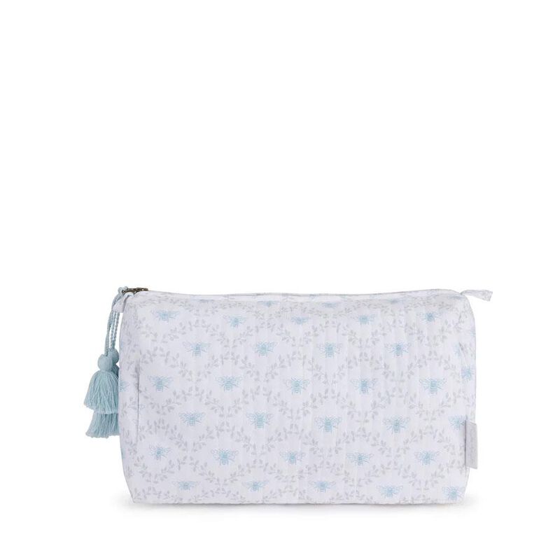 Sophie Allport Wash Bag Quilted Cotton Large - Bees & Leaves image number 0