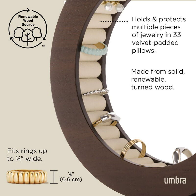 Umbra Ferris Ring Holder Walnut image number 2