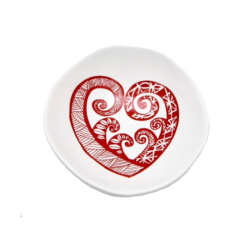Jo Luping Red Aroha On White Bowl 7cm image number 0