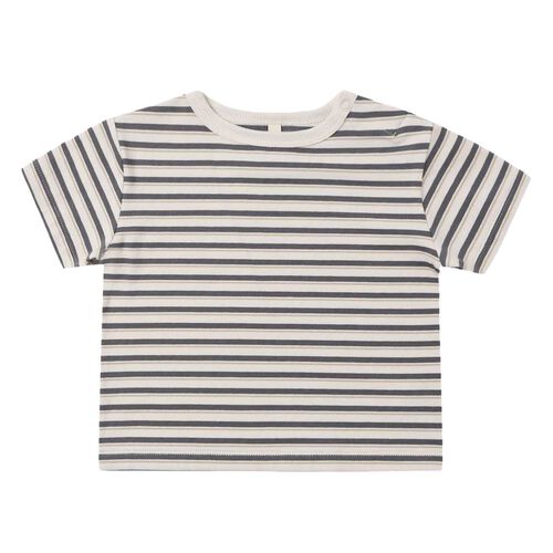 Quincy Mae Boxy Tee Vintage Stripe 6-24M