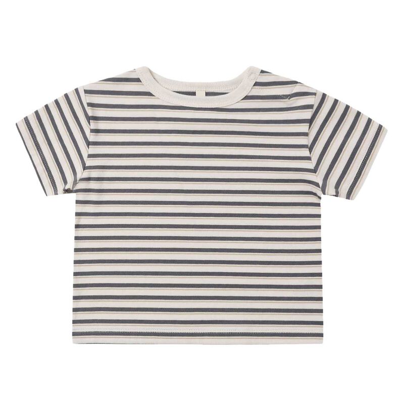 Quincy Mae Boxy Tee Vintage Stripe 6-24M image number 0