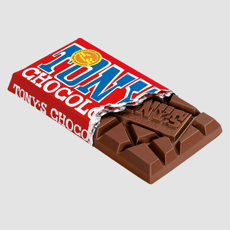 Tony's Chocolonely Milk Chocolate 32% Bar 180g image number 1