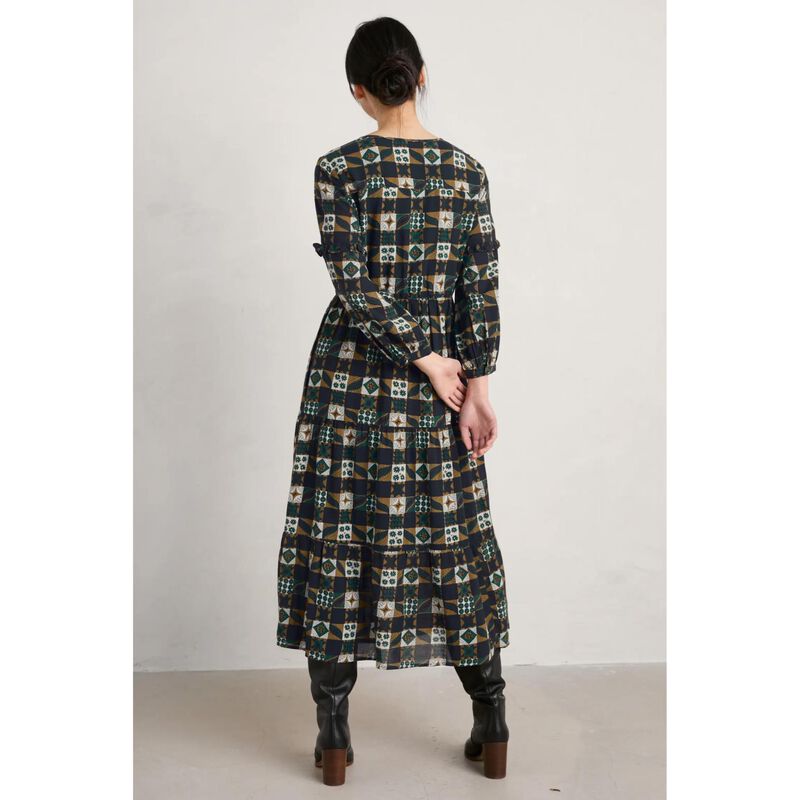 Seasalt Cornwall Dearling Dress Folky Quilt Onyx image number 1