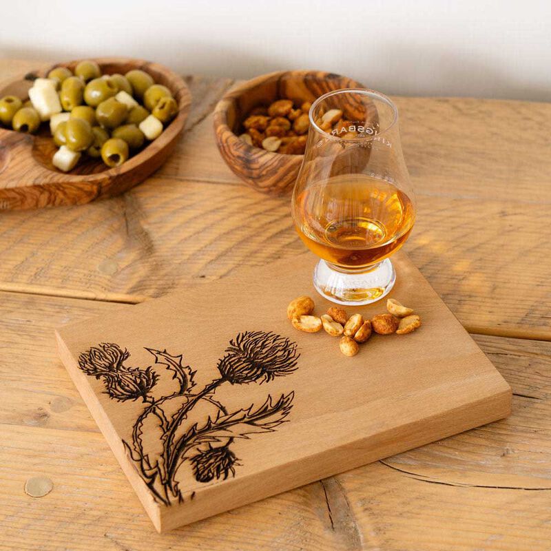 Selbrae House Beech Serving Board 30cm Thistle Trio image number 1