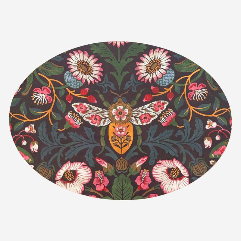 Tanya Wolfkamp Oval Placemat Set Of 4 - Damask image number 2