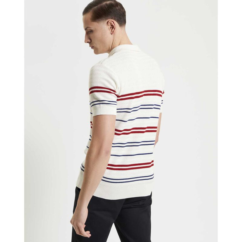 Ben Sherman Herringbone Stripe Polo Shirt image number 1