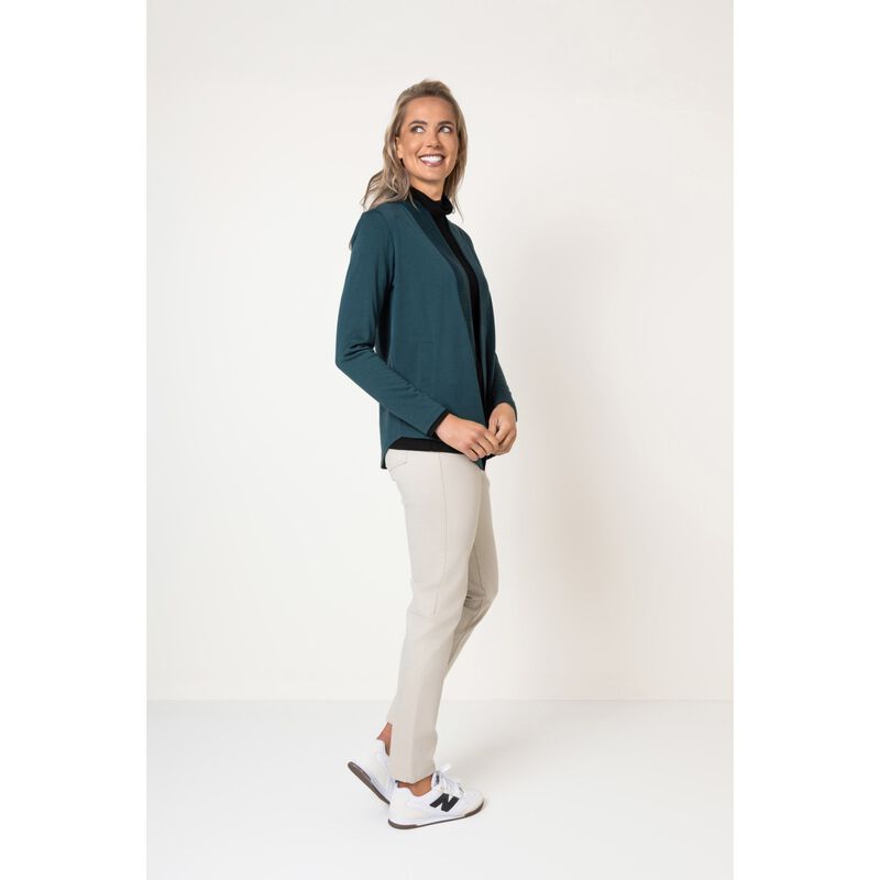 B Merino Rib Trim Cardi image number 5