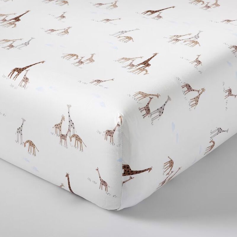 Pottery Barn Kids Goldie Giraffe Crib Fitted Sheet image number 0