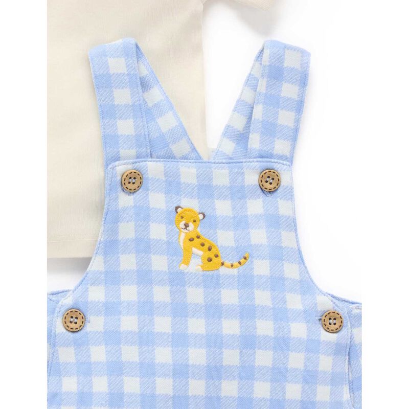 Purebaby Gingham Overall Set image number 3