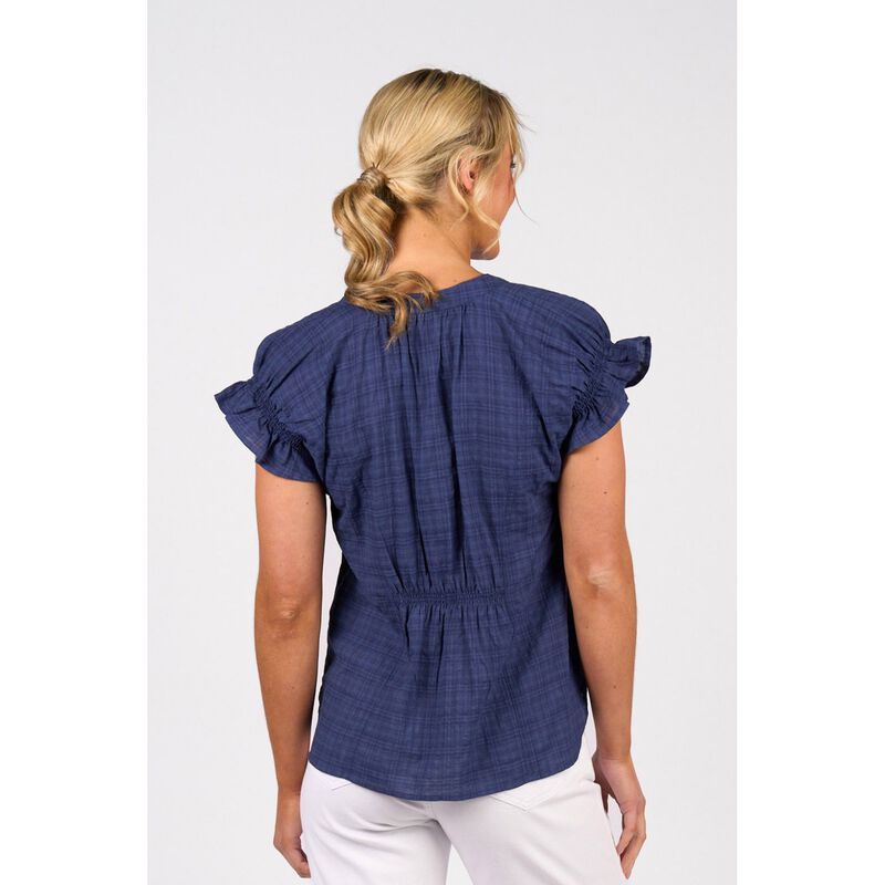 Vassalli Drop Shoulder Top With Shirring Detail image number 5