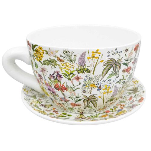 Urban Products Botanicals Tea Cup Planter Green 13x24cm