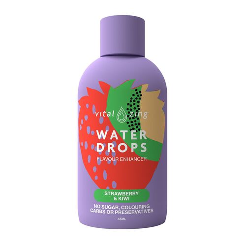 Vital Zing Waterdrops Strawberry & Kiwifruit 45ml
