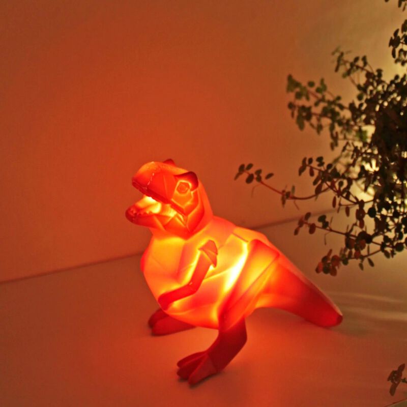House Of Disaster Mini Led Lamp Dinosaur Orange image number 1