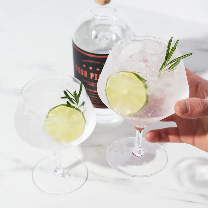 Angled Crystal Gin & Tonic Glasses By Viski&reg; image number 2