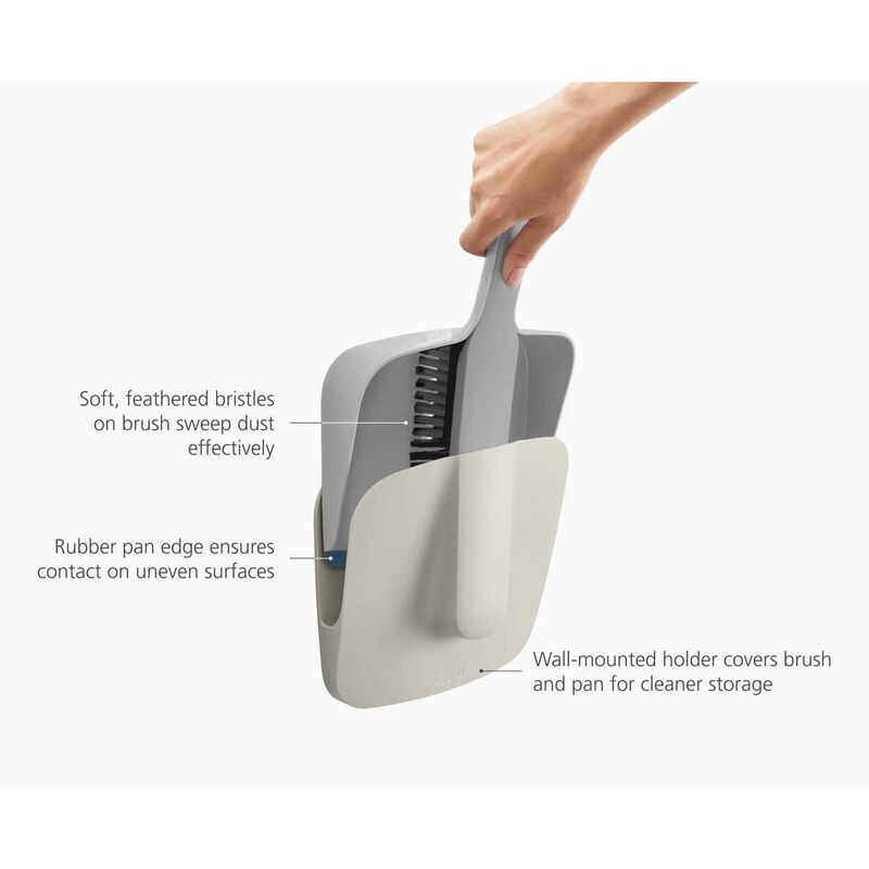 Joseph Joseph CleanTech™ Wall-Mounted Dustpan & Brush image number 1
