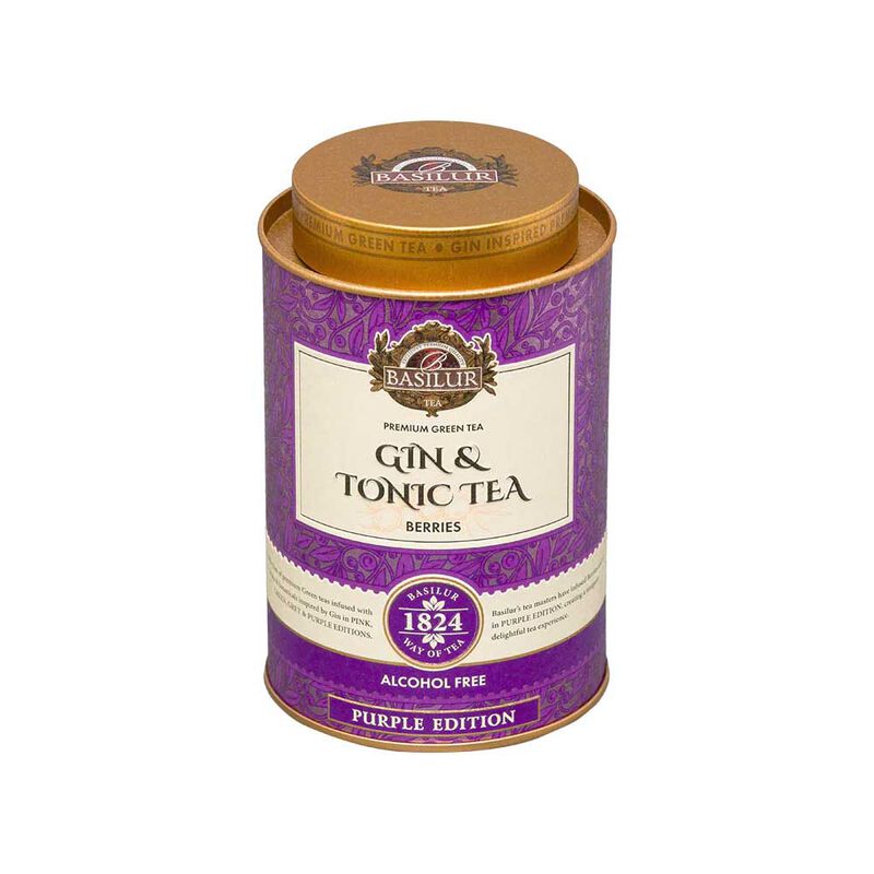 Basilur Gin & Tonic Berries Purple Tin Loose Leaf Green Tea 75g image number 2