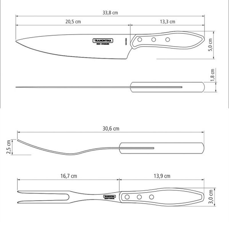 Tramontina Churrasco Barbecue Set Polywood 2 Piece Set image number 2