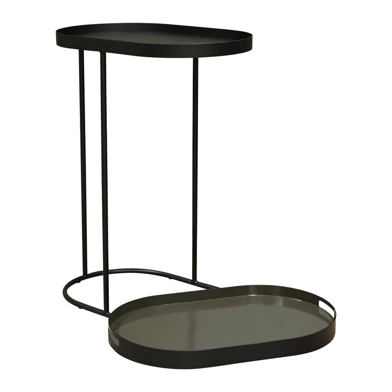 Studio Arlo Sofa Tray Table - Black & Army Grey Green image number 2