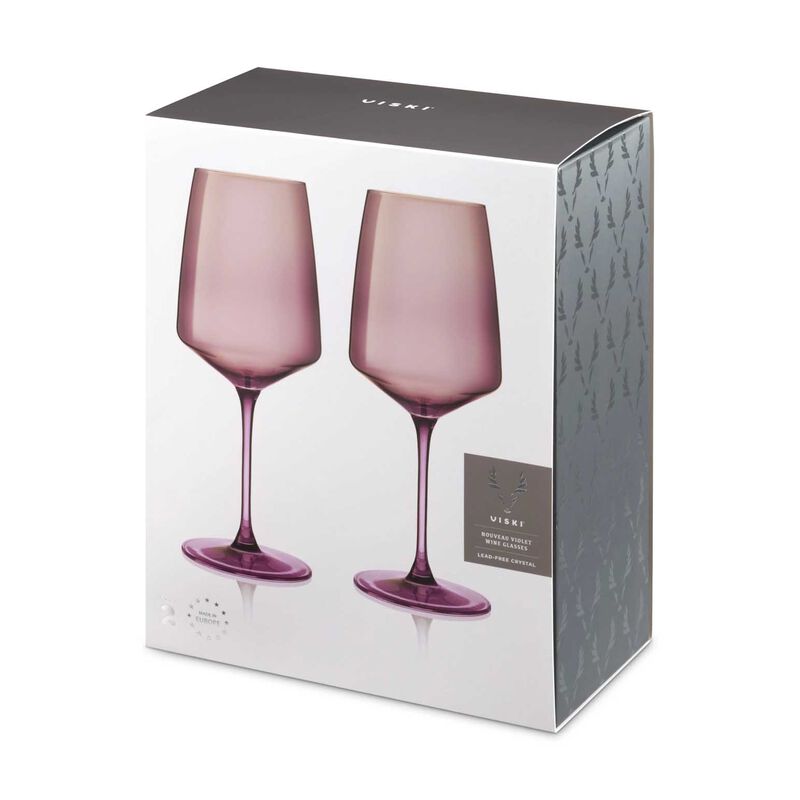 Viski Reserve Nouveau Wine Glasses in Violet, Set of 2 image number 3