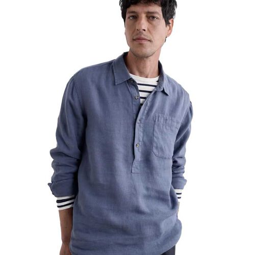 Seasalt Cornwall Mens Artist's Shirt Vintage Indigo