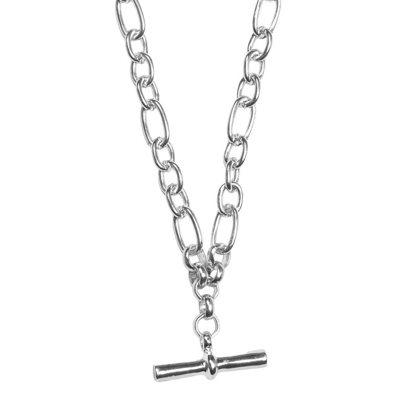 Stella + Gemma Necklace Silver Chunky Fob image number 0