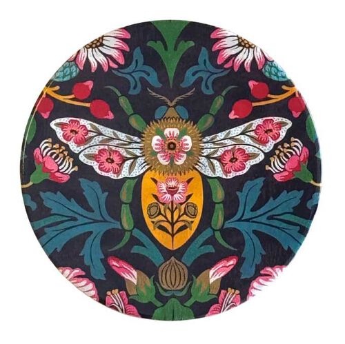 Tanya Wolfkamp Coaster - Damask - Bee
