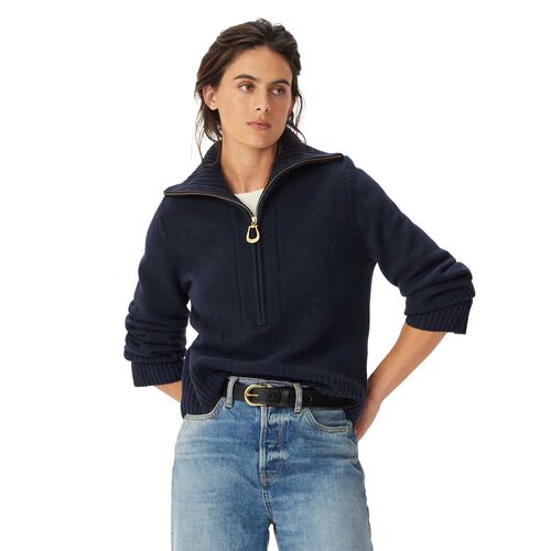 R.M. Williams Casuarina Lambswool Zip Knit