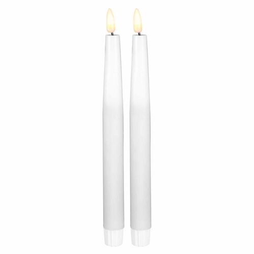 Maxwell & Williams Let's Get Lit Flameless Taper Candle 24cm 2Pc Natural
