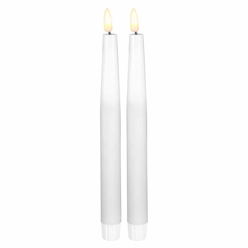 Maxwell & Williams Let's Get Lit Flameless Taper Candle 24cm 2Pc Natural image number 0