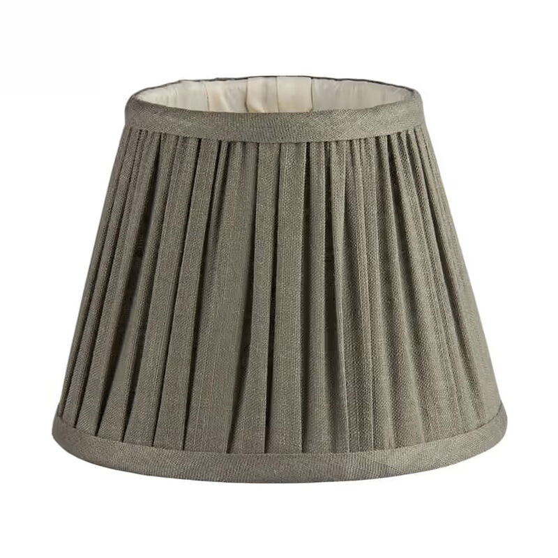 Addison Ross Bamboo LED Lamp 30cm - Silver Base With Khaki Shade image number 3
