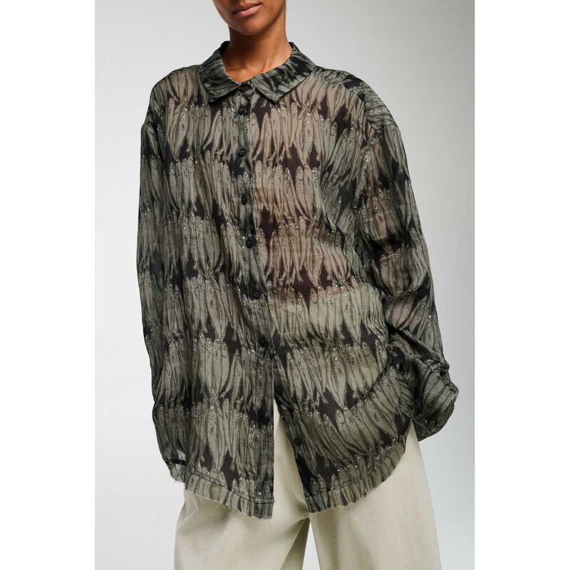 La Vaca Loca Fish Print Shirt image number 2