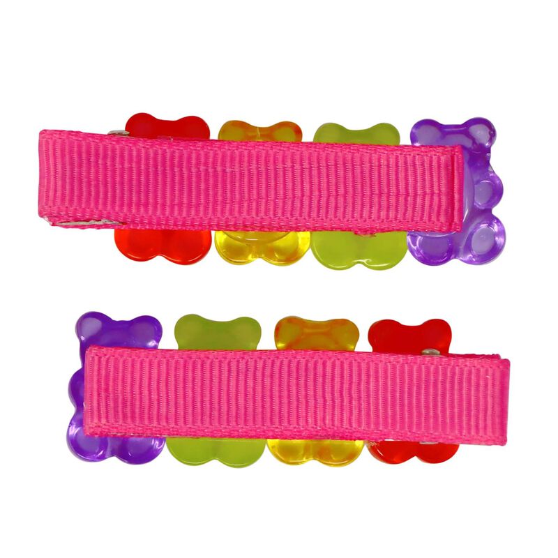 Pink Poppy Gummy Bear Hair Clips image number 1