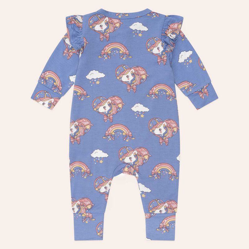 Huxbaby Whimsical Unicorn Zip Romper image number 1