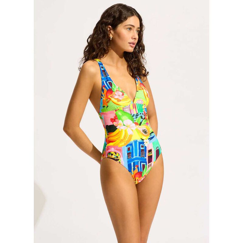 Seafolly Deep V Neck One Piece image number 3