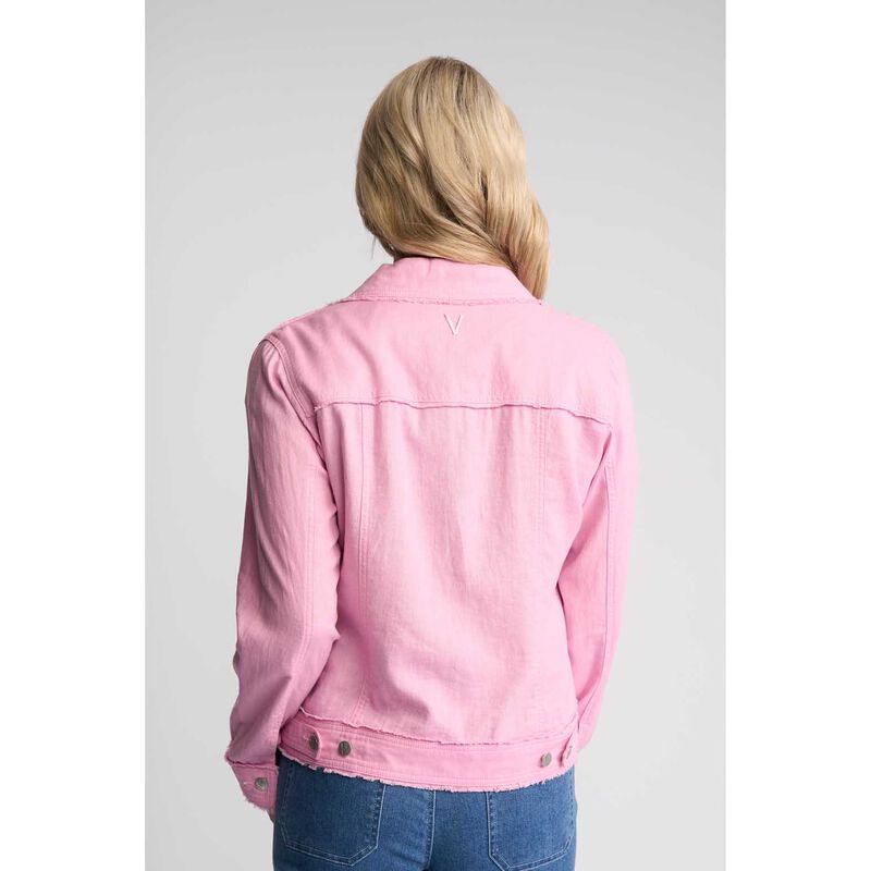 Vassalli Linen Jacket with Frayed Seams image number 1
