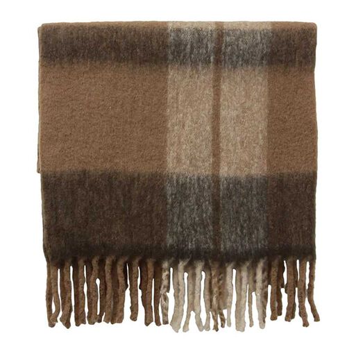 French Country Canopy Plaid Tassel Throw