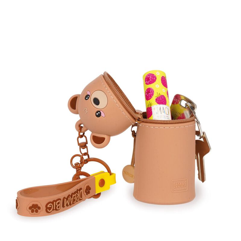 Legami Teddy Bear Coin Purse With Key Ring image number 1