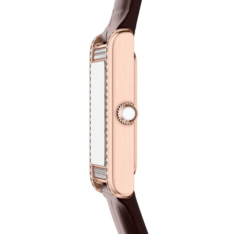 Emporio Armani Two-Hand Brown Leather Watch image number 2