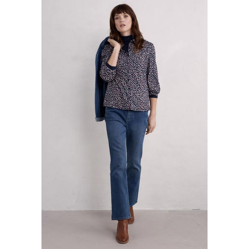 Seasalt Cornwall 3/4 Embrace Shirt Feather Marks Maritime image number 3