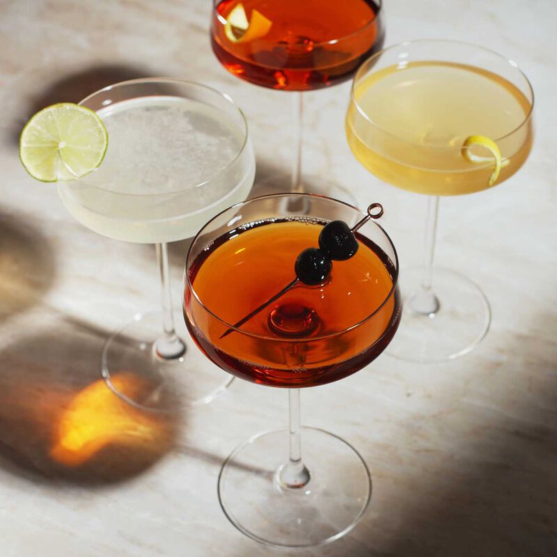 Reserve Julien Crystal Coupe Glasses By Viski Set Of 4 image number 3