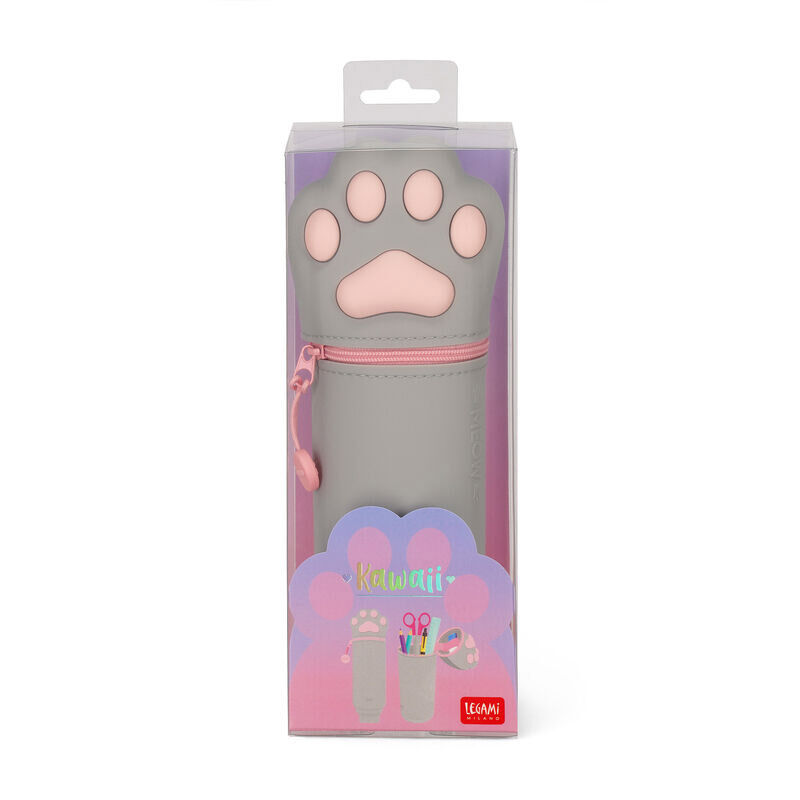 Legami Kawaii 2-In-1 Soft Silicone Kitty Paw Pencil Case image number 3