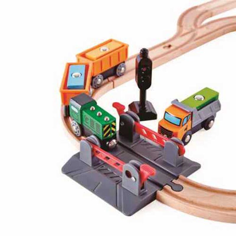 Hape Crossing & Crane Set image number 3