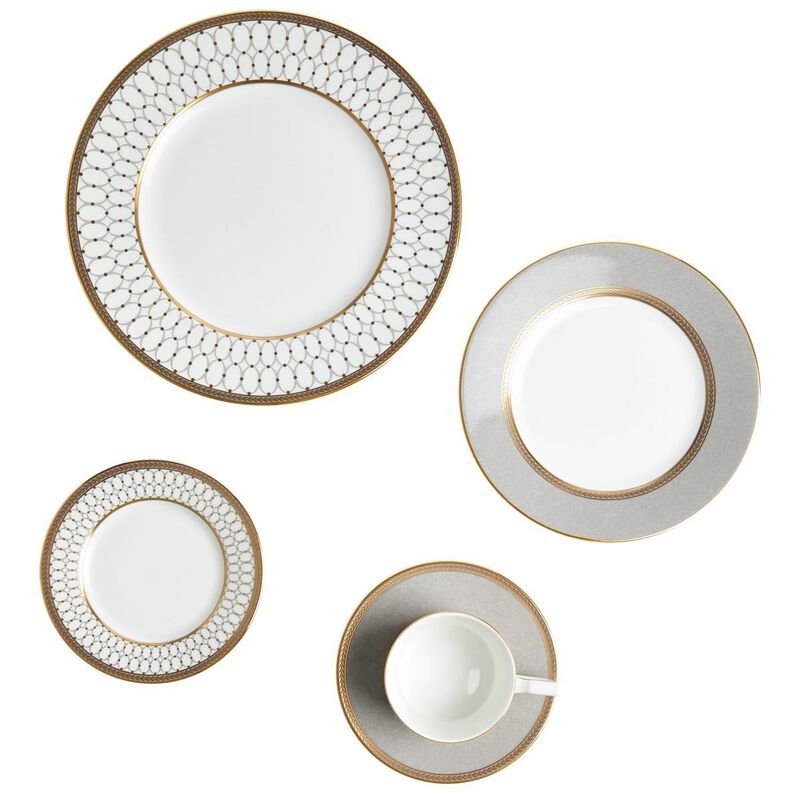 Wedgwood Renaissance Grey 5 Piece Place Setting image number 1