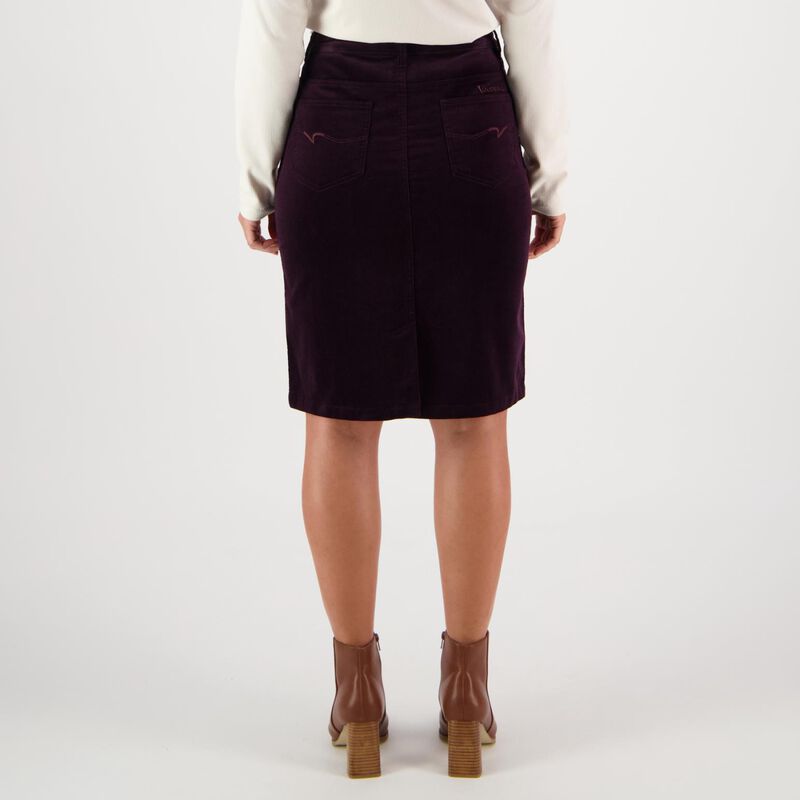 Vassalli Knee Length Pinwale Cord Skirt image number 1