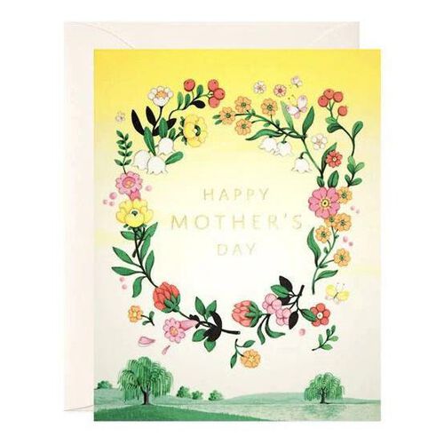 Yellow Floral Mother's Day Foil Card