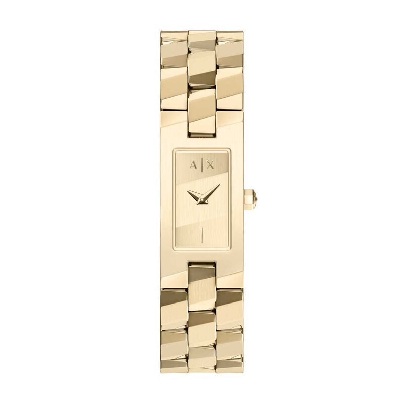 Armani Exchange Two-Hand Gold-Tone Stainless Steel Watch image number 0