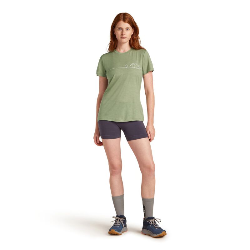 Icebreaker W Merino 150 Tech Lite SS Tee Single Line Camp image number 3