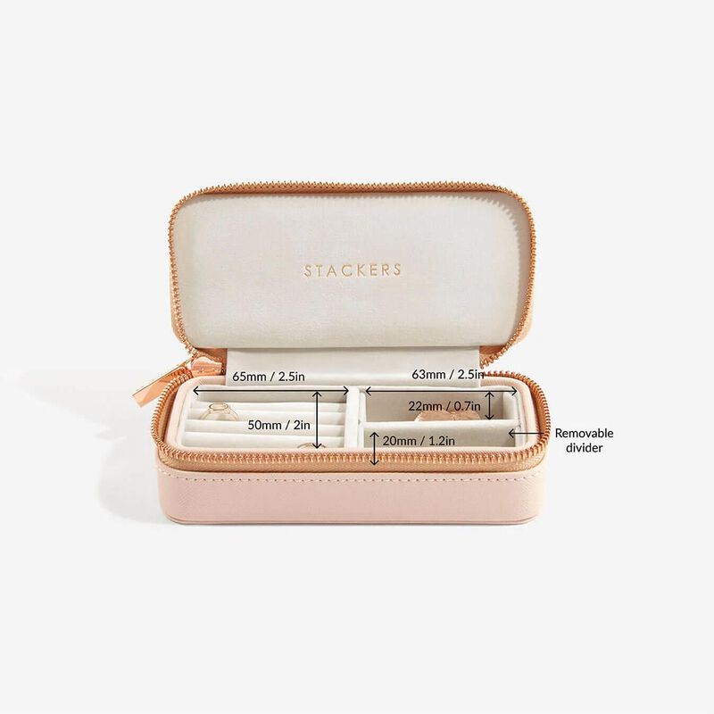 Stackers Medium Travel Jewellery Box Blush image number 1